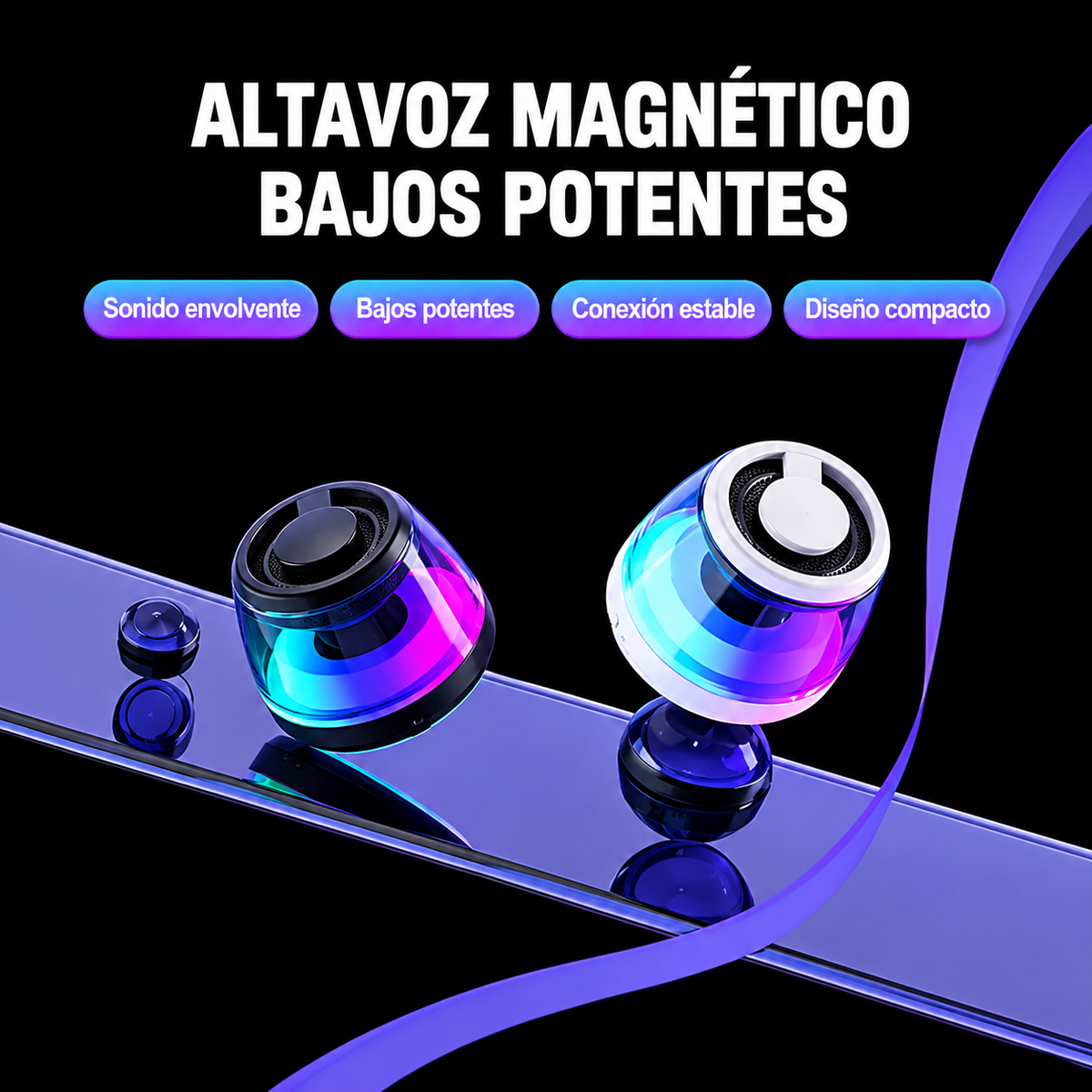 Parlante Gamer M2 soporte magnetico para telefono MagSafe