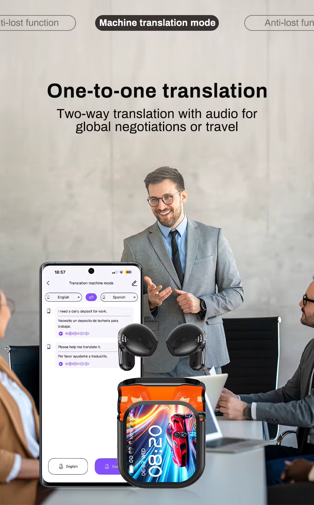 HTC NE20 — Audífonos Inalámbricos con Traductor IA